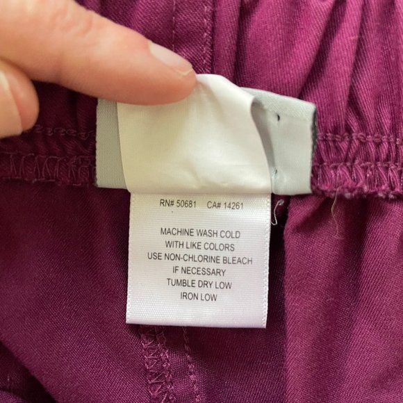 Grey's Anatomy™ by Barco Women's Riley Scrub Pant in Wine - Women's Large Petite - Picture 4 of 4